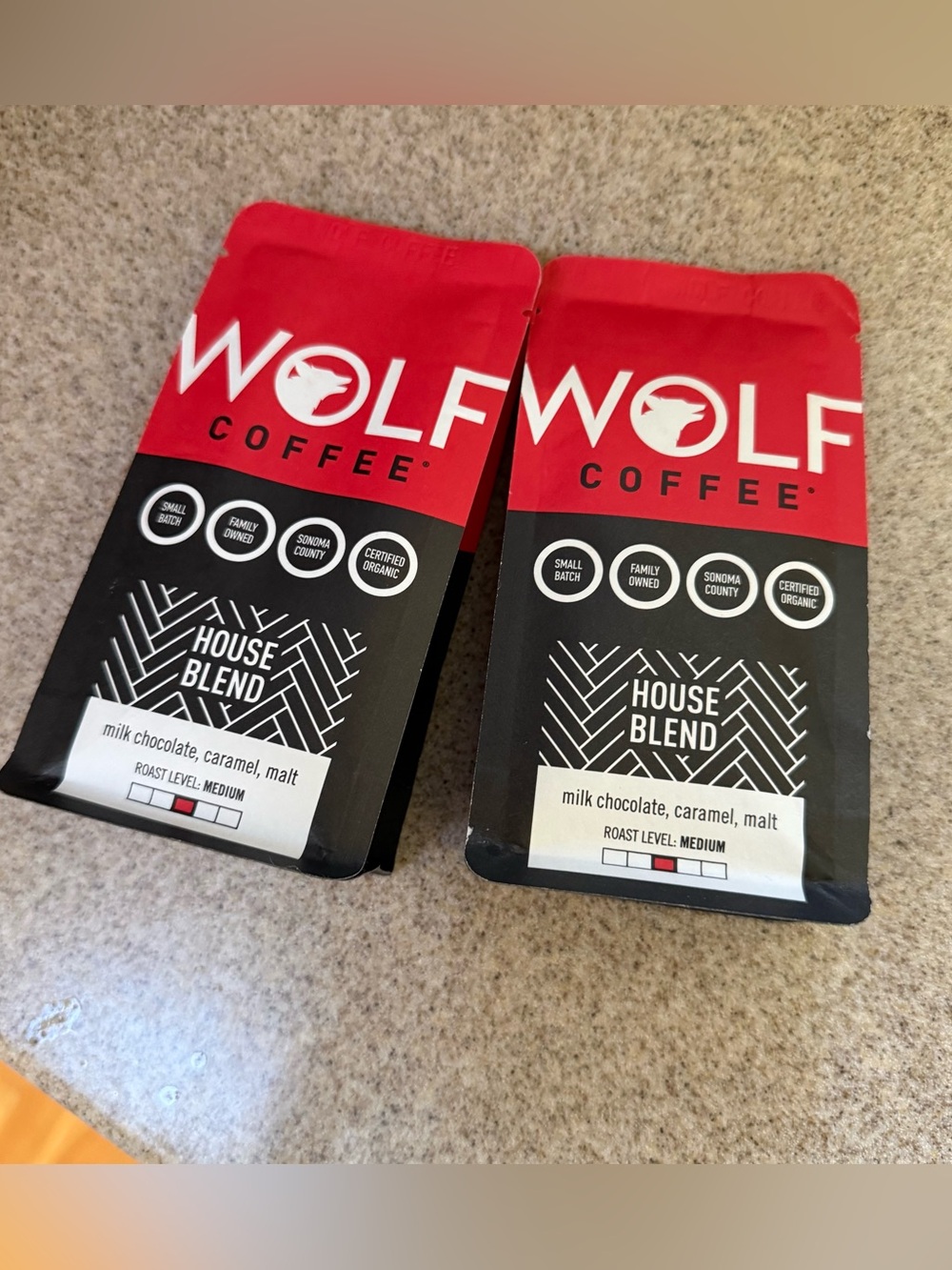 Bundle of 2 Wolf Coffee Organic House Blend Medium Roast - 2 oz